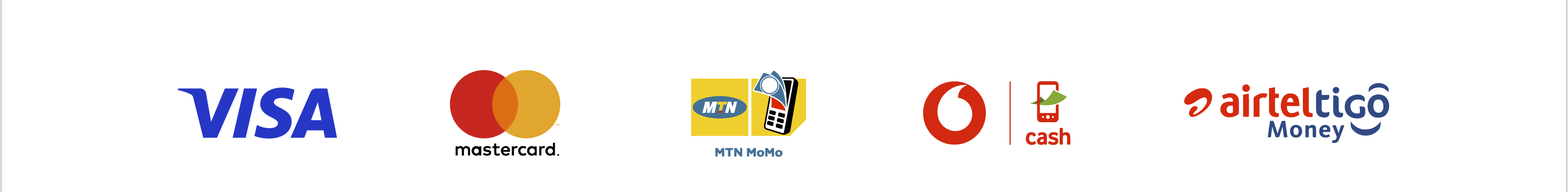 Accepted payment methods